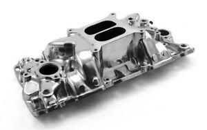 SBC Chevy Qualifier 1957-95 Dual Plane Intake Polished PCE 147.1015 CLEARANCE