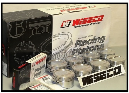 SBC CHEVY 383 WISECO FORGED PISTONS 4.030 -10cc RD DISH 5.7 ROD KP484A3