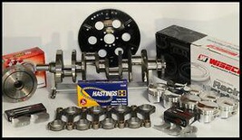 350 355 ASSEMBLY SCAT CRANK 5.7 RODS WISECO +4cc DOME 060 PISTONS 1PC RMS-350