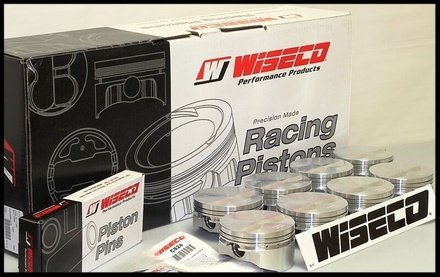 SBC CHEVY 350 WISECO FORGED PISTONS 4.030 FLAT TOP USES 5.7 RODS KP422A3