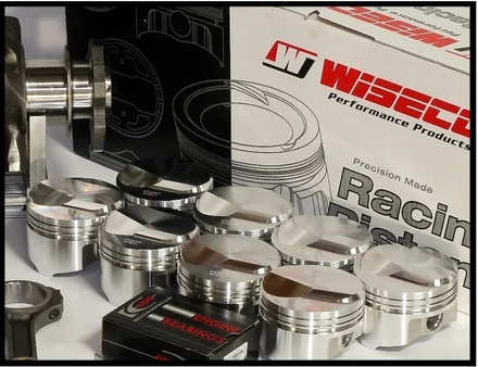 BBC CHEVY 555 WISECO FORGED PISTONS 4.560X4.250 STR +16cc DOME KP524A6