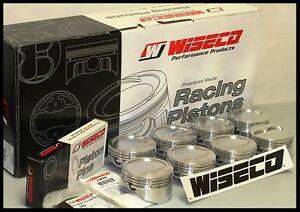 SBC CHEVY 350 WISECO FORGED PISTONS 030 OVER -10cc RD DISH TOP KP421A3