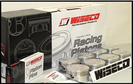 SBC CHEVY 434 WISECO FORGED PISTONS 4.155X4.00 FLAT TOP KP472A3