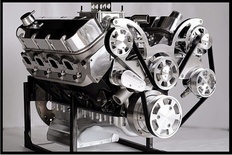 BBC CHEVY 582 TURN KEY ENGINE AFR HEADS 8.2 DART BLOCK 735 hp-SERPENTINE K1