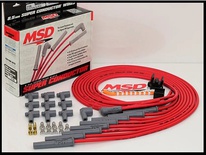 MSD SUPER CONDUCTOR UNIVERSAL WIRES RED, STRAIGHT BOOTS. # MSD-31189